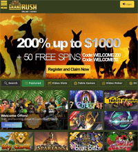 grand rush casino free spins