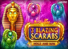 3 Blazing Scarabs Hold and Win logo