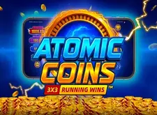 Atomic Coins Running Wins logo
