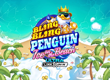 Bling Bling Penguin Ice On The Beach logo