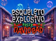 Esqueleto Explosivo Feliz Navidead logo
